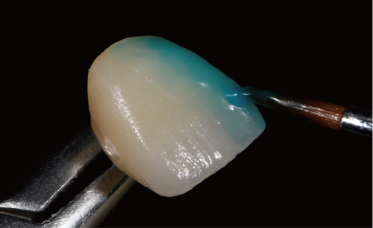 Blue coloration when built up